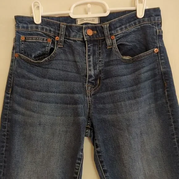 Madewell Cruiser Straight High Waist Denim Jean Ankle Crop Capri - Size 26 - Picture 3 of 12